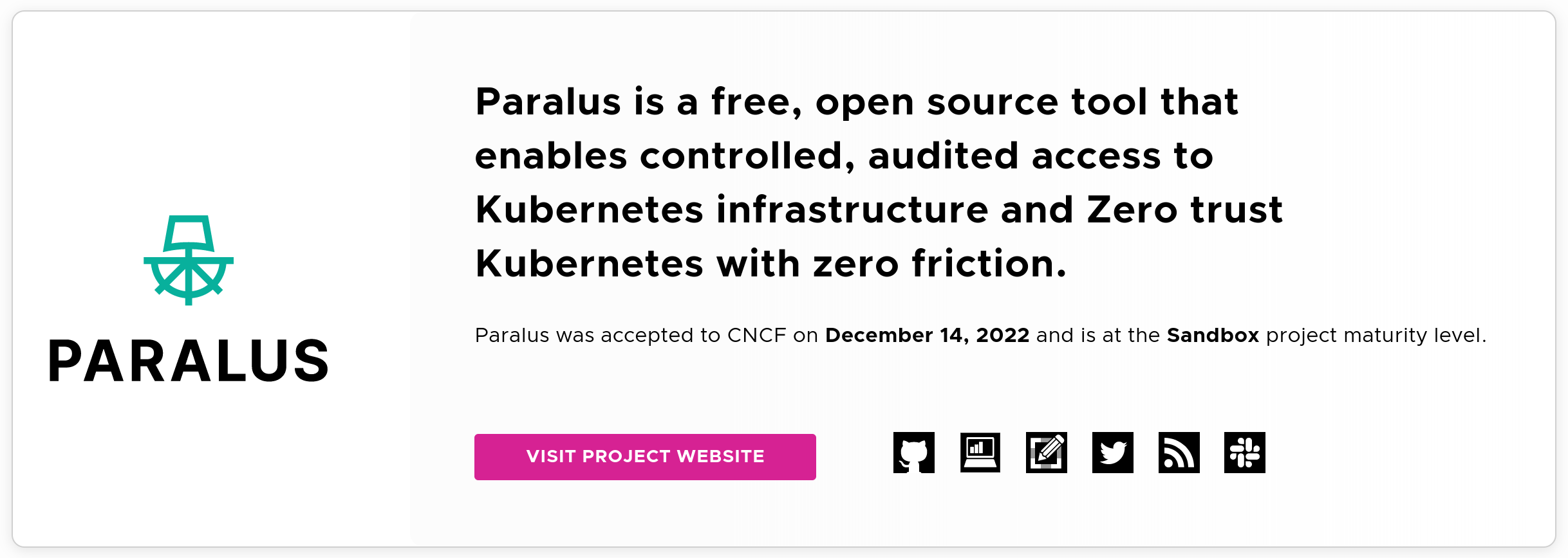 Paralus joins CNCF